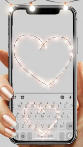 اسکرین شات برنامه Fairy Lights Heart Keyboard Background 1
