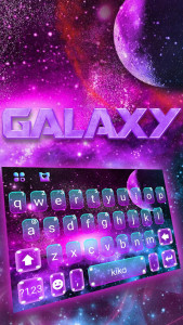 اسکرین شات برنامه Fantasy Galaxy Keyboard Theme 1