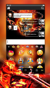 اسکرین شات برنامه Fire Skull Theme 3