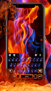 اسکرین شات برنامه Flaming Fire Keyboard Theme 2