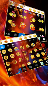 اسکرین شات برنامه Flaming Fire Keyboard Theme 3