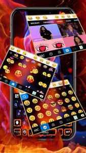 اسکرین شات برنامه Flaming Fire Keyboard Theme 4