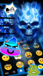 اسکرین شات برنامه Flaming Skull 3D Theme 4