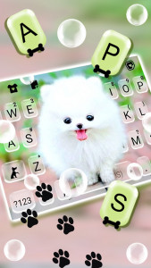 اسکرین شات برنامه Fluffy Cute Dog Theme 2