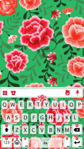 اسکرین شات برنامه Folk Flower Pattern Keyboard Theme 5
