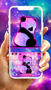 اسکرین شات برنامه Galaxy Baby Panda2 Keyboard Theme 1