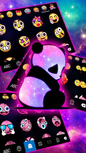 اسکرین شات برنامه Galaxy Baby Panda2 Keyboard Theme 4