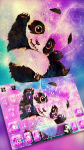 اسکرین شات برنامه Galaxy Cute Panda Keyboard Theme 1