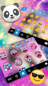 اسکرین شات برنامه Galaxy Cute Panda Keyboard Theme 3