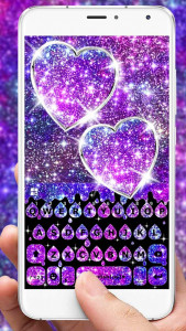 اسکرین شات برنامه Galaxy Drop Heart Theme 2