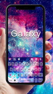 اسکرین شات برنامه Galaxy Milky Way Keyboard Background 1
