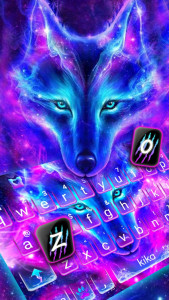اسکرین شات برنامه Galaxy Wild Wolf Keyboard Theme 2