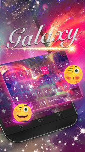 اسکرین شات برنامه Dreamer Galaxy Emoji Keyboard Theme 2