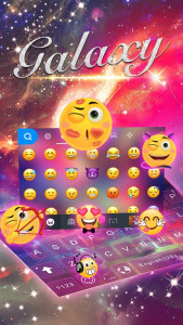اسکرین شات برنامه Dreamer Galaxy Emoji Keyboard Theme 3