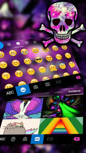 اسکرین شات برنامه Galaxy Skull Keyboard Theme 4