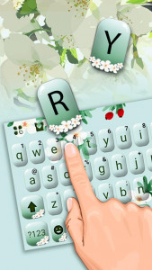 اسکرین شات برنامه Girly Charming Floral Keyboard 2