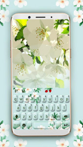 اسکرین شات برنامه Girly Charming Floral Keyboard Theme 1