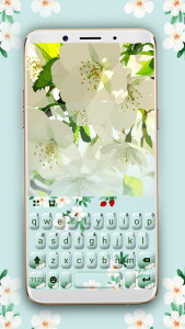 اسکرین شات برنامه Girly Charming Floral Keyboard 1