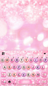 اسکرین شات برنامه Girly Pink Pearl Keyboard Theme 5