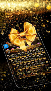 اسکرین شات برنامه Luxury Bowknot Keyboard Theme 4