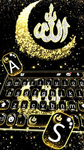 اسکرین شات برنامه Glitter Allah Keyboard Theme 2