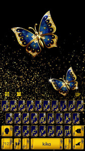 اسکرین شات برنامه Glitter Butterfly Keyboard Theme 1
