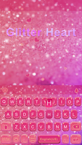 اسکرین شات برنامه Glitter Heart Emoji Keyboard 1