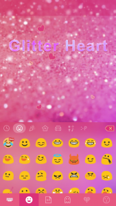 اسکرین شات برنامه Glitter Heart Emoji Keyboard 2