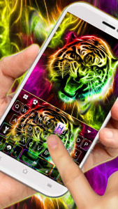 اسکرین شات برنامه Neon Tiger Keyboard Theme 2
