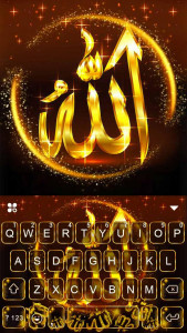 اسکرین شات برنامه Gold Allah 3D Gravity Keyboard 5