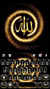 اسکرین شات برنامه Golden Allah Keyboard Theme 1