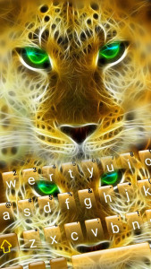 اسکرین شات برنامه Golden Attacking Cheetah Keyboard Theme 3
