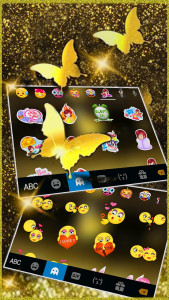 اسکرین شات برنامه Golden Butterfly Keyboard Them 3