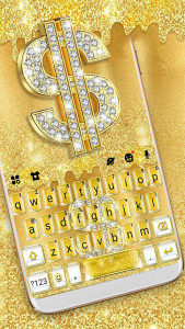اسکرین شات برنامه Golden Dollar Drops Keyboard T 1