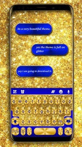 اسکرین شات برنامه Golden Glitter Keyboard Theme 1