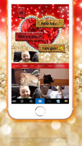 اسکرین شات برنامه Golden Red Luxury Heart Keyboard Theme 4