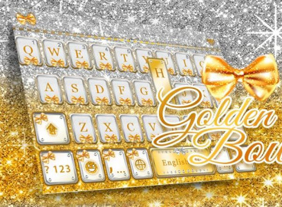 اسکرین شات برنامه Golden Bow Keyboard Theme 4