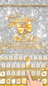 اسکرین شات برنامه Golden Bow Keyboard Theme 2