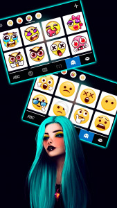 اسکرین شات برنامه Gothic Neon Girl Keyboard Back 4