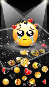 اسکرین شات برنامه Gravity Sad Emojis Theme 1