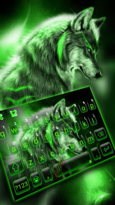 اسکرین شات برنامه Green Wild Wolf Keyboard Theme 1
