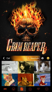 اسکرین شات برنامه Grim Reaper Keyboard Theme 4