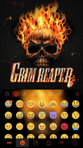 اسکرین شات برنامه Grim Reaper Keyboard Theme 3