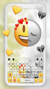 اسکرین شات برنامه Happy Sad Emoji Keyboard Background 1