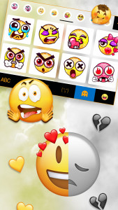 اسکرین شات برنامه Happy Sad Emoji Keyboard Background 3