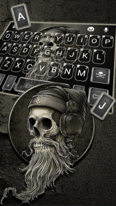 اسکرین شات برنامه Hipster Music Skull Keyboard Theme 2
