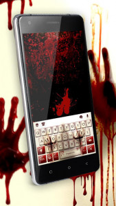 اسکرین شات برنامه Horror Bloody Hands Keyboard Theme 1