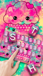 اسکرین شات برنامه Tasty Cupcake Keyboard Theme 2