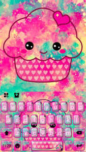 اسکرین شات برنامه Tasty Cupcake Keyboard Theme 5