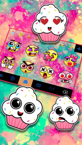 اسکرین شات برنامه Tasty Cupcake Keyboard Theme 4